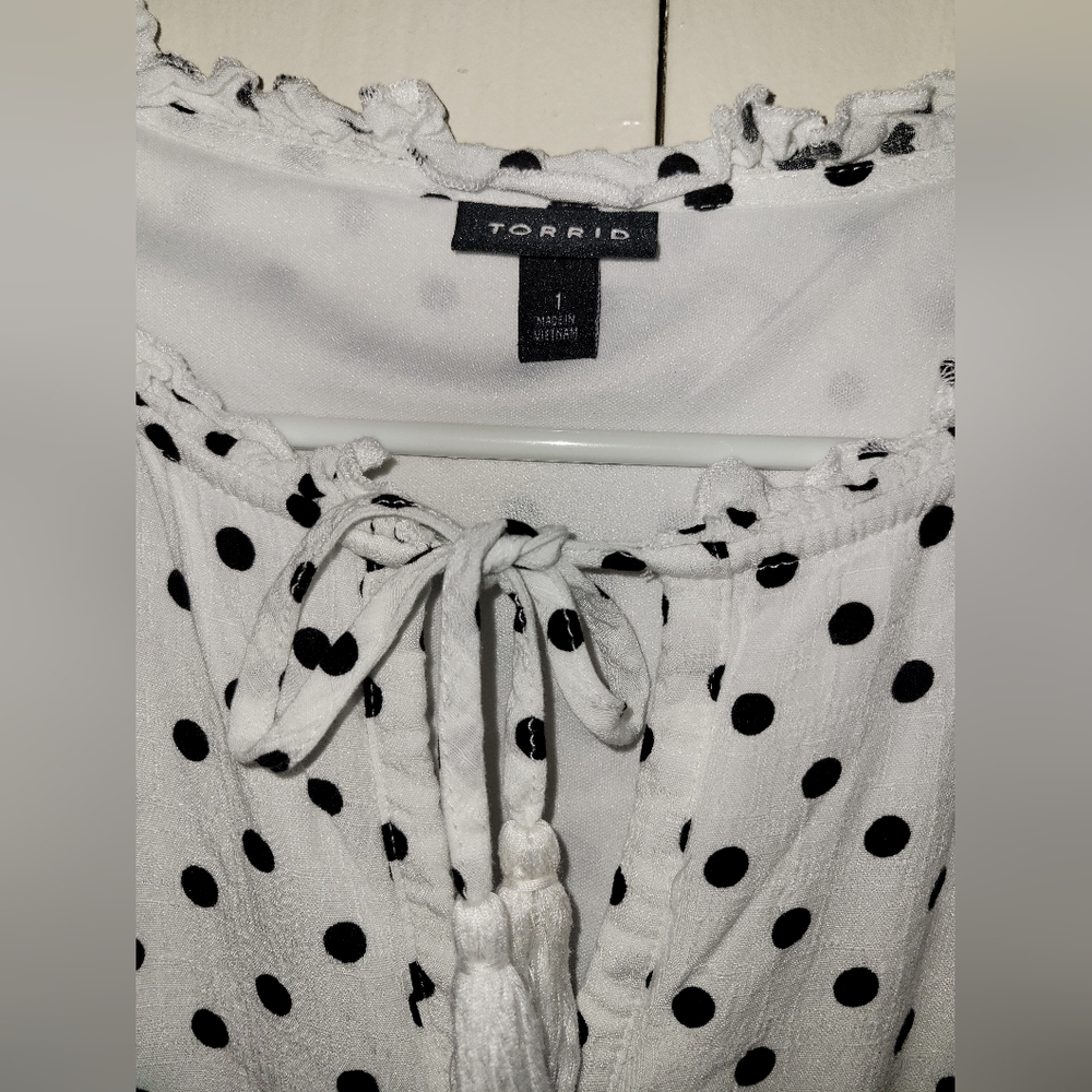 Torrid Black & White Polka Dot Dress - Picture 5 of 8